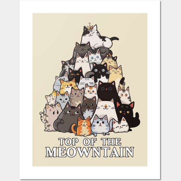 Top of the Meowntain Wall Art by Newtype Designs